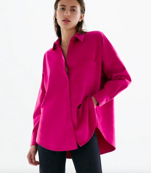 Zara, Needlecord Shirt With Covered Buttons, £22.99
