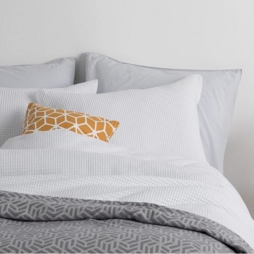 Waffle Cotton Duvet Cover + 2 Pillowcases