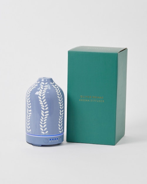 Oliver Bonas, Mabb Leaf Blue Ceramic Electric Aroma Diffuser, £45