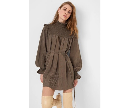 Boza Crinkle Smocked Mini Dress
