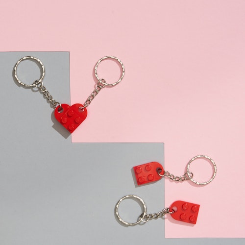Lego Heart Keyring, Etsy, Mens His Valentines Gifts