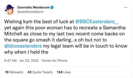 Danniella westbrook twitter Danniella westbrook twitter