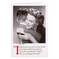 It's Me Talking To The Wine Funny Valentine's Day Card