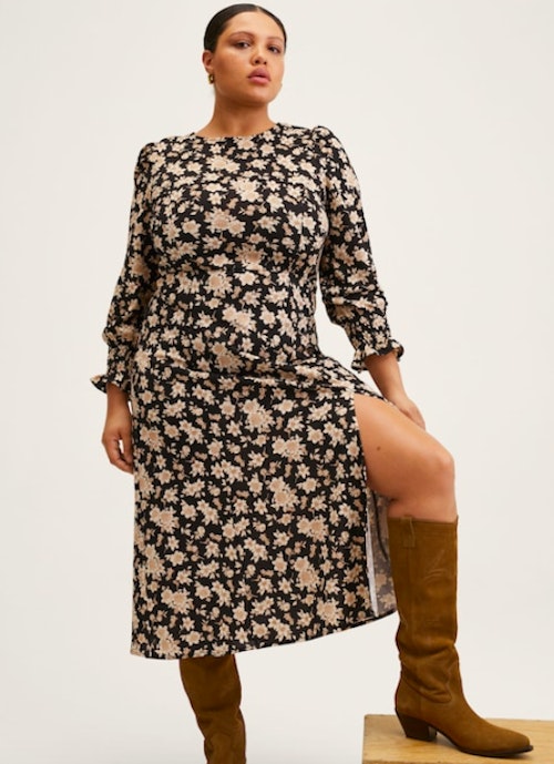 Mango, Printed Dress With Balloon Sleeves, £35.99