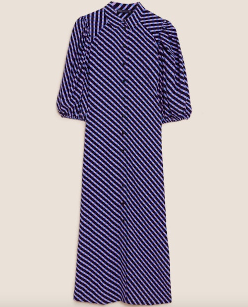 M&S, Checked Midi Shirt Dress, £45