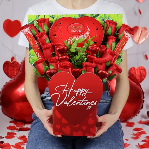 The Lindt Chocolate Heart Valentine's Bouquet
