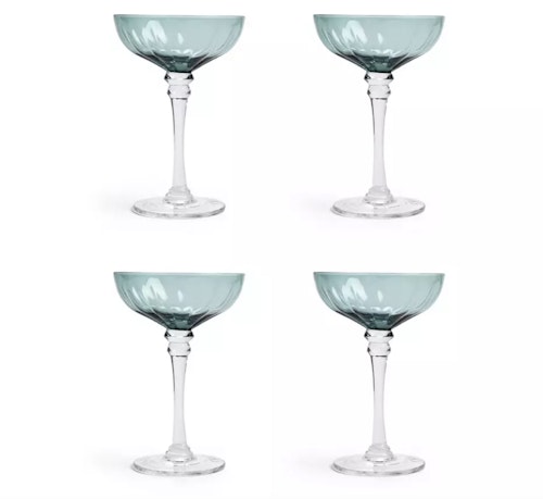 Habitat Japonica Set of 4 Champagne Coupe