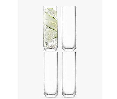 LSA International Borough Highball Glasses, Set of 4, 420ml, Clear
