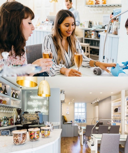 Hunky Dory Manicure with Pink Fizz for Two at London Grace