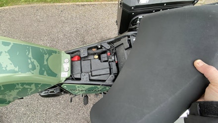 Remove main motorcycle seat Remove main motorcycle seat