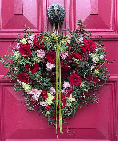 Lavender Green Flowers, Valentine's Wreath, £250