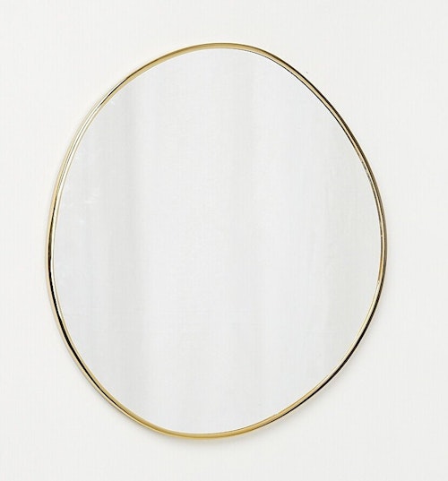 Oliver Bonas, Gold Metal Round Pebble Wall Mirror Medium, £75