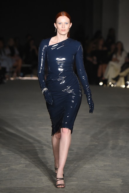 Karen Elson on the catwalk at Christian Siriano Karen Elson on the catwalk at Christian Siriano