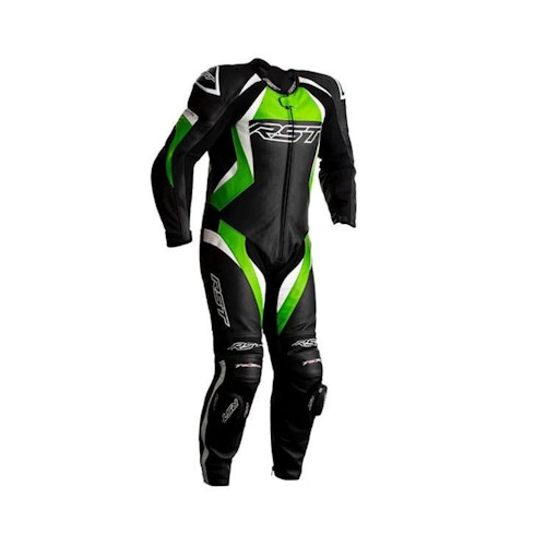 RST Tractech Evo 4 CE One Piece Leather Suit - Black Green