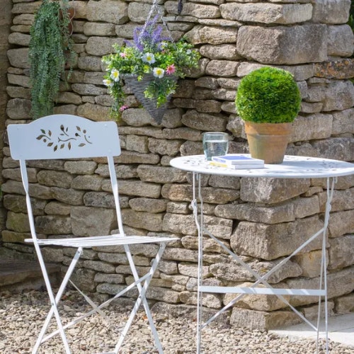Churchgate 2 Seater Ivory Metal Bistro Set