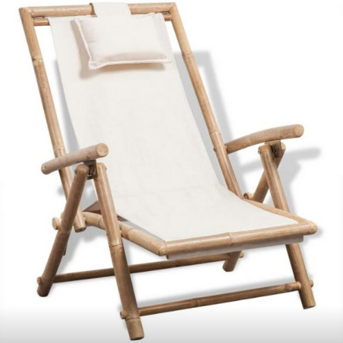vidaXL Outdoor Deck Chair Bamboo