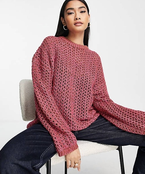 ASOS DESIGN Mock Crochet Jumper