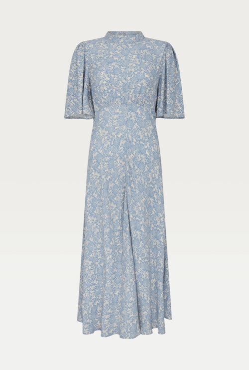 Holly Willoughby Ghost, Penny Dress Blue Woodland Print, £129