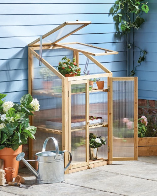 Aldi, Natural Wooden Mini Greenhouse, £69.99