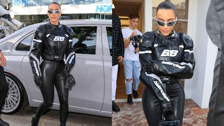 Kim Kardashian Balenciaga Motorbike Jacket Kim Kardashian Balenciaga Motorbike Jacket