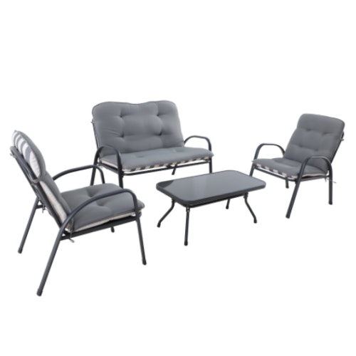 Colorado Grey 4 Seater Coffee Set