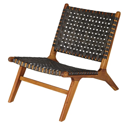 NAIROBI Solid Acacia and Resin Wicker Garden Armchair