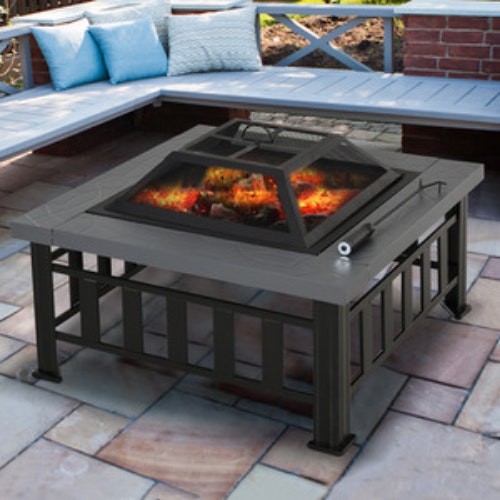 Fire Pit Heater Enclosure Square Table