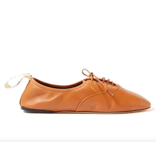 Loewe, Derby Leather Ballet Flats, £550