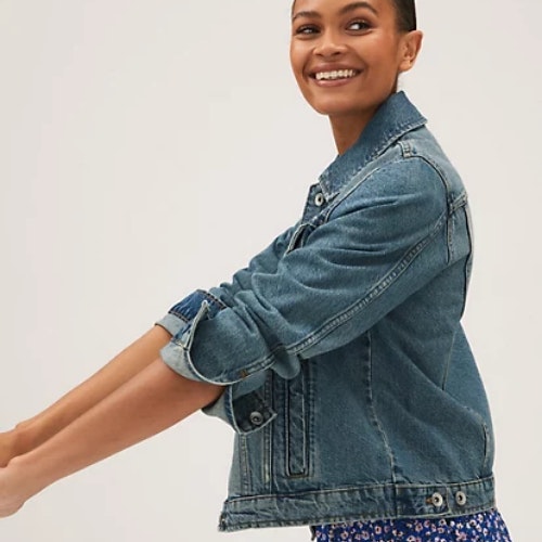 M&S Collection Pure Cotton Denim Jacket