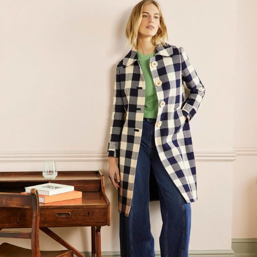 Bonnie Gingham Buttoned Coat