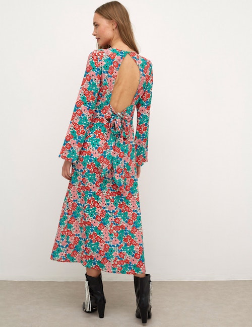 what to buy this weekend Nobody's Child, Floral Round Neck Midaxi Tea Dress, £55