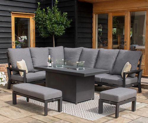 Stockholm Cushioned Modular Firepit Set by LG Outdoor