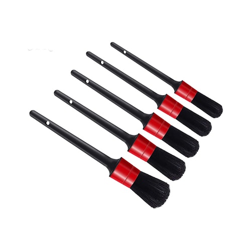 5 x Specialist Detailing Brushes for Car Cleaning