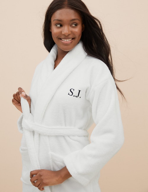 M&S COLLECTION Personalised Pure Cotton Women's Dressing Gown