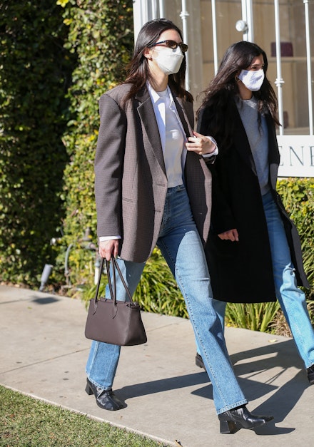 Kendall Jenner wearing a high street blazer from Sandro Kendall Jenner wearing a high street blazer from Sandro