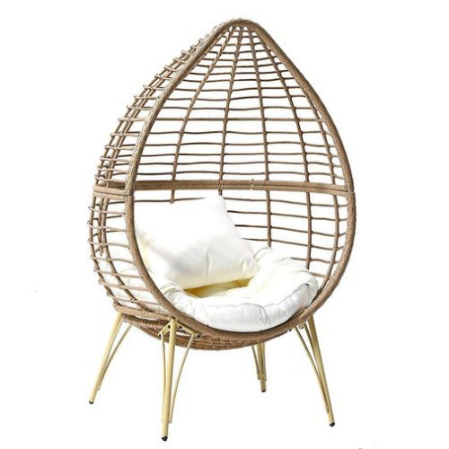 Cherry Tree Furniture Caspian Natural Rattan Effect Egg Chair