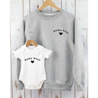 Mama Bear And Baby Bear Matching Sweatshirt Set