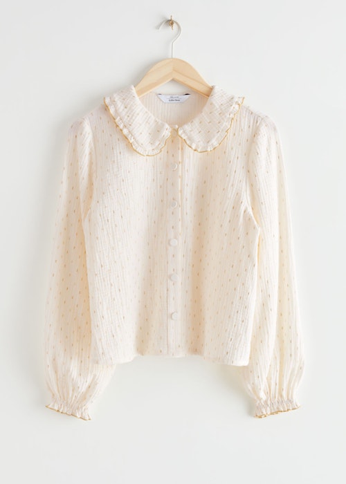 Best Womens pyjamas & Other Stories, Frilled Textured Pyjama Shirt, £45