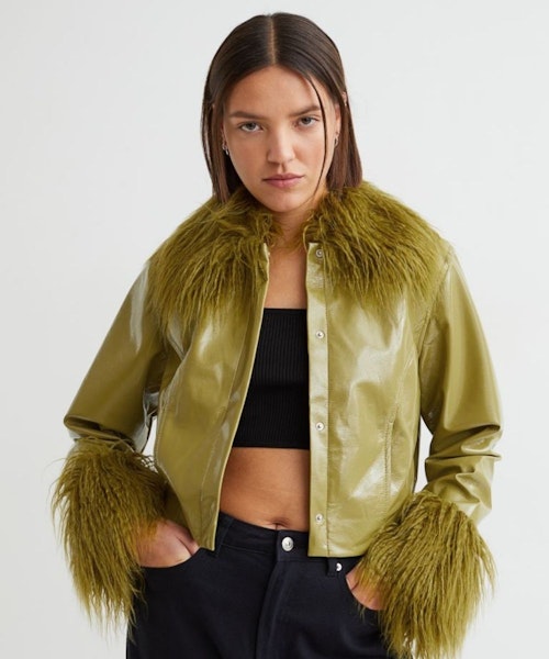 Faux-fur-Trimmed Jacket