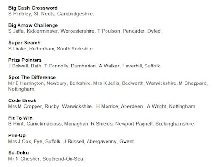 Check out the competition winners from issue 1... Check out the competition winners from issue 1...