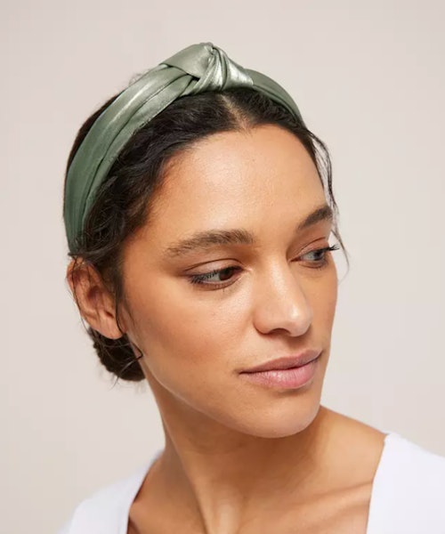 John Lewis & Partners Top Knot Headband, Silky Green
