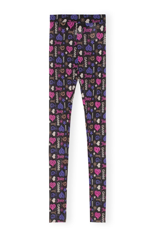 GANNI x Juicy Couture Printed Mesh High Waist Leggings, £115