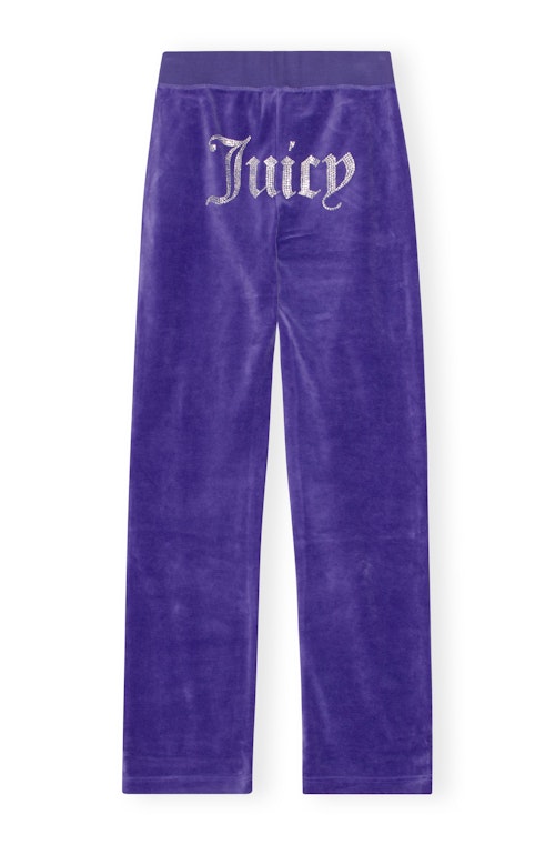 GANNI x Juicy Couture Velvet Track Straight Leg Pants Iris, £155