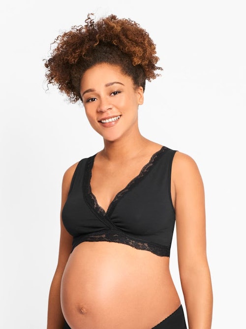 Jojo Maman Bebe, Lace Trim Maternity & Nursing Sleep Bra, £14