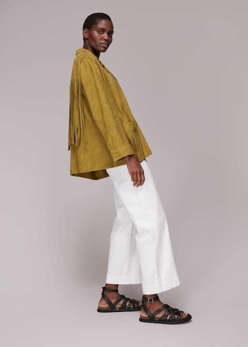 what to buy this weekend Whistles, Fringed Suede Jacket, £399