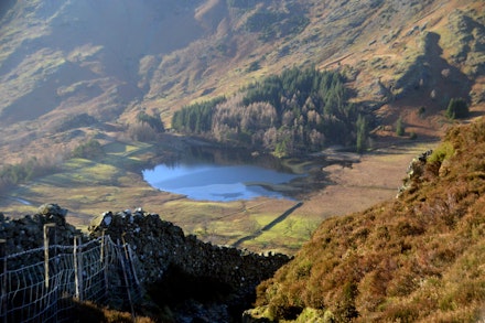 Blea Tarn trail in Lake District Blea Tarn trail in Lake District