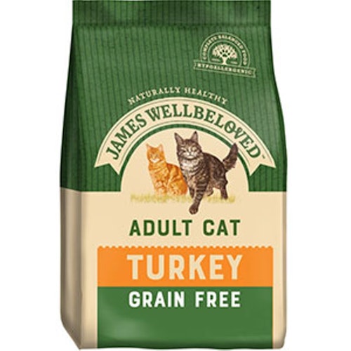 James Wellbeloved No Cereals Dry Adult Cat Food Turkey and Veg 1.5kg