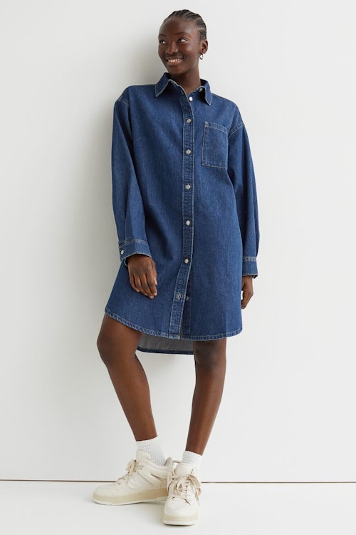 H&M, Denim Shirt Dress, WAS £24.99 NOW £15