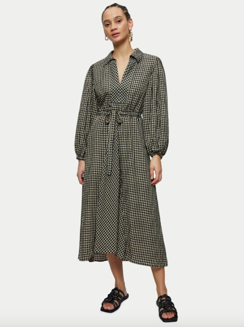 Jigsaw, Gingham Seersucker Dress, WAS £165 NOW £49