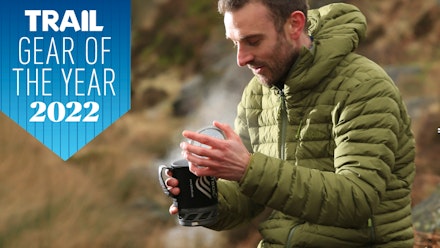 Trail mag Editor Oli Reed wearing Rab Infinity Microlight Trail mag Editor Oli Reed wearing Rab Infinity Microlight